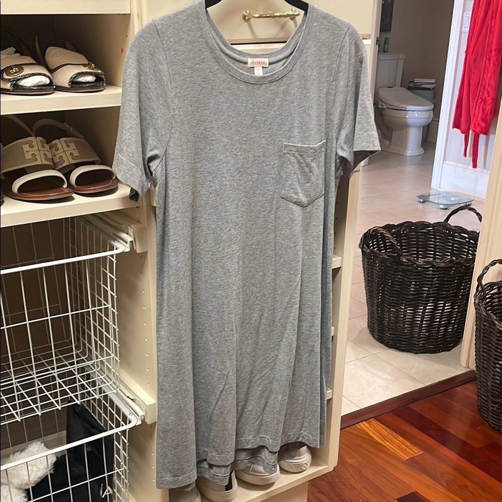 Cuyana Gray T-Shirt Dress